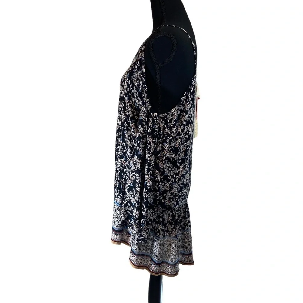 Anthropologie Raga Cold Shoulder Boho Tunic NWT